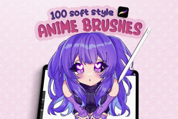 Download 100 Procreate Anime Soft Style Brushes - Brush Collection
