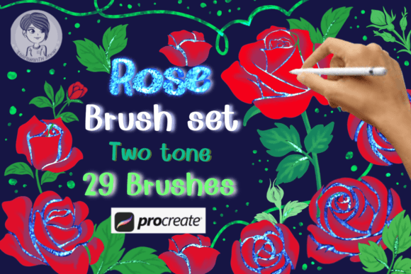 Download Rose Brush Stamp Procreate - Brush Collection