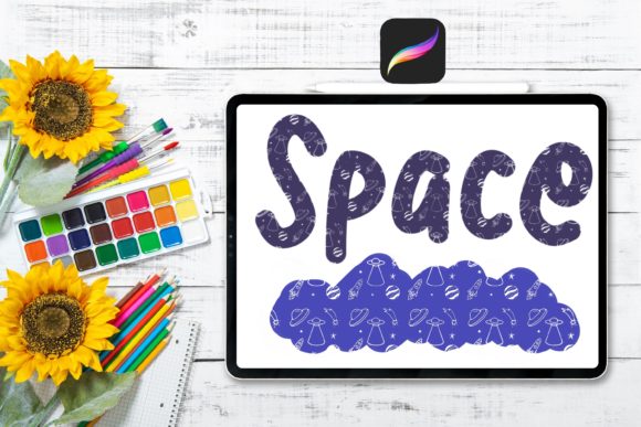 Download Space Texture Brush for Procreate - Brush Collection