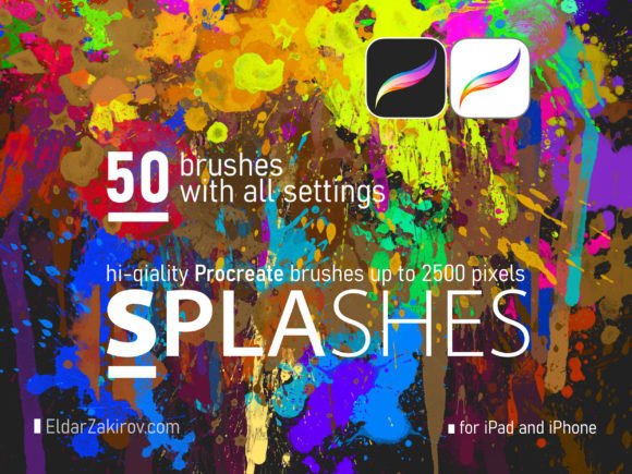 Download 50 Hi-Res SPLASHES Brushes for PROCREATE - Brush Collection