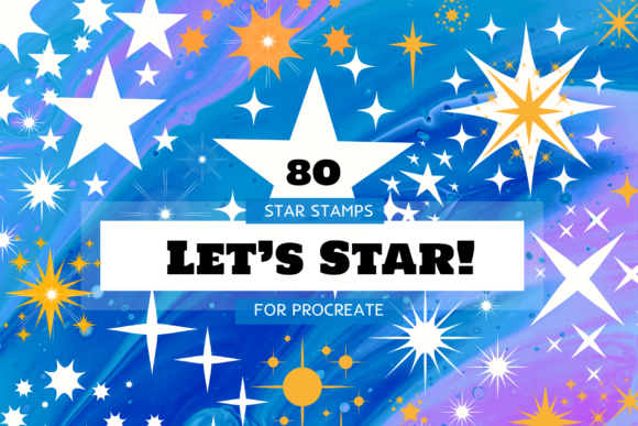 Download Star Stamp Brush Procreate Set Sparkling - Brush Collection