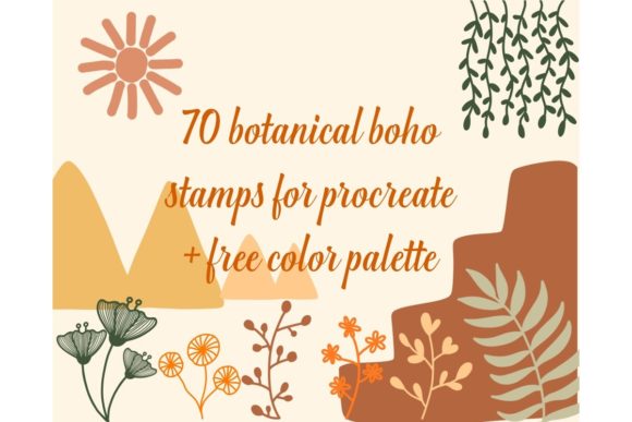 Download 70 Botanical Boho Procreate Stamps Brush - Brush Collection