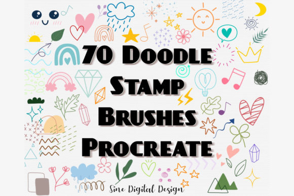 Download Procreate Stamps Brushes Cute Doodle - Brush Collection