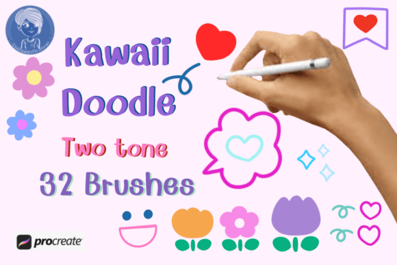 Download Kawaii Doodle Procreate Brush Set - Brush Collection