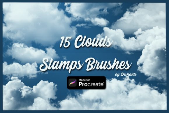 Download 15 Clouds Stamps Brushes for Procreate. - Brush Collection