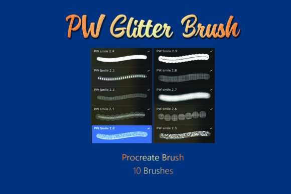Download Pw Smile 2 Procreate Brush Glitter Brush - Brush Collection
