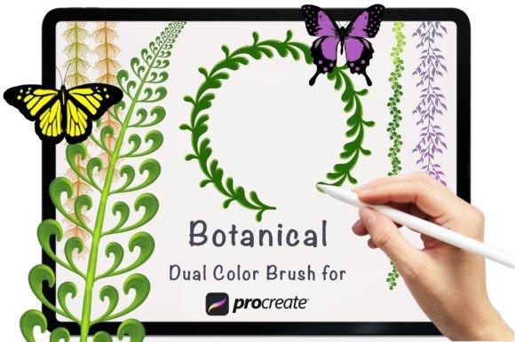 Download Botanical Dual Color Brushes - Brush Collection