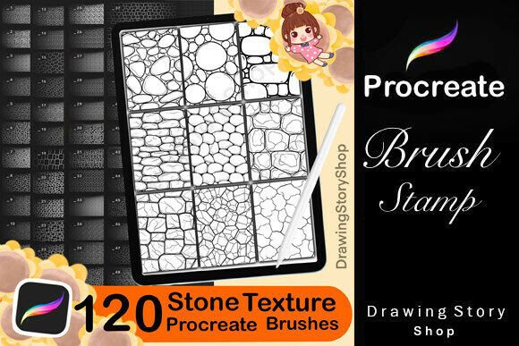Download 120 Procreate Manga Stone Texture Brush - Brush Collection