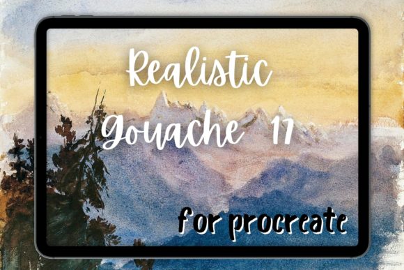 Download Procreate Gouache Brush 17 Solid - Brush Collection