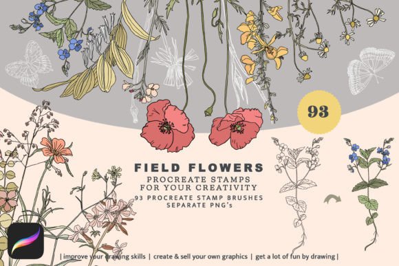 Download Procreate Brushes Wildflower Stamps - Brush Collection