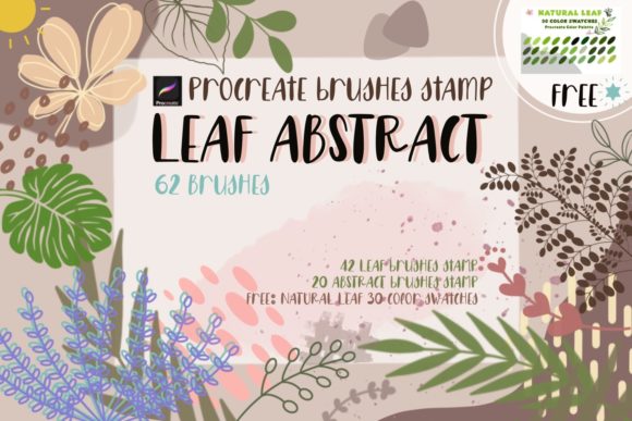 Download Leaf Abstract Procreate Brushes Stamp - Brush Collection