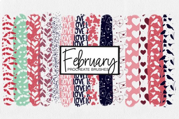 Download February Procreate Pattern Brushes - Brush Collection