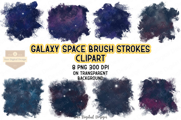 Download Galaxy Space Brush Strokes Clipart Set - Brush Collection