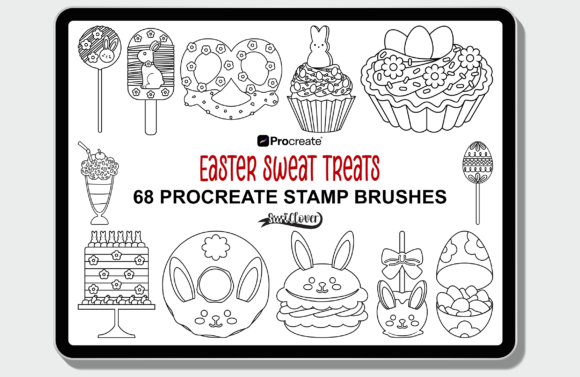 Download Procreate Easter Sweet Treat Stamp Brush - Brush Collection
