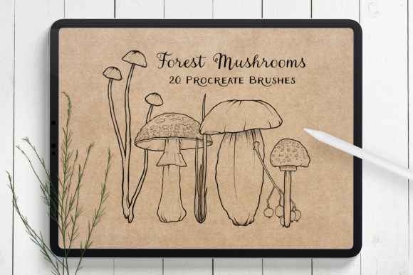 Download Mushroom Procreate Brushes - Stamps - Brush Collection