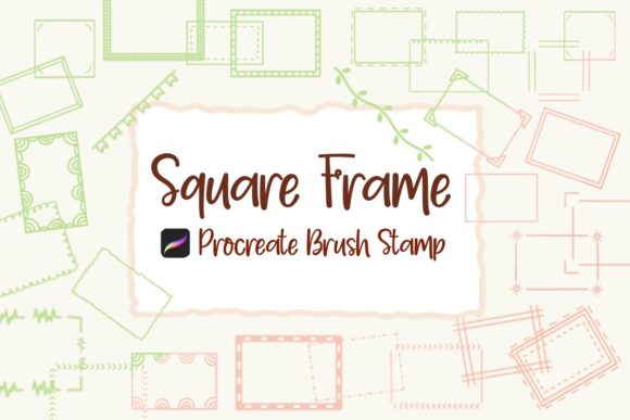 Download Procreate Brush Stamp ; Square Frame - Brush Collection
