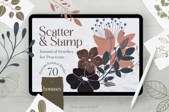 Download Botanical Procreate Stamp Brushes - Brush Collection