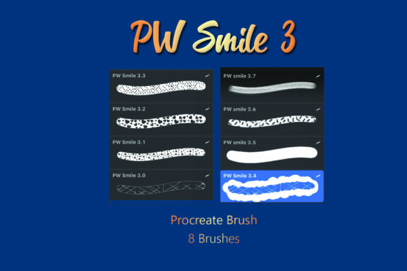 Download PW Smile 3 Procreate Brush Glitter Brush - Brush Collection