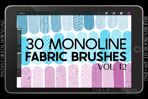 Download Procreate Fabric Texture Brushes Vol. 12 - Brush Collection