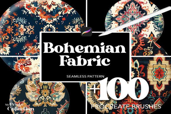 Download 100+ Procreate Bohemian Fabric Brushes - Brush Collection