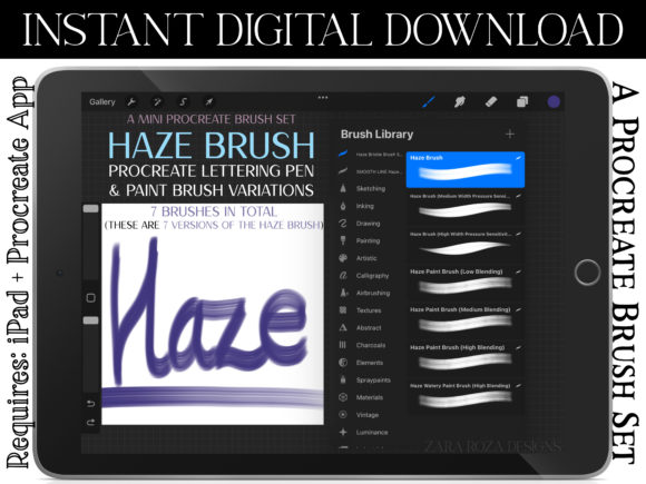 Download Haze Mini Procreate Marker &amp; Paint Brush - Brush Collection