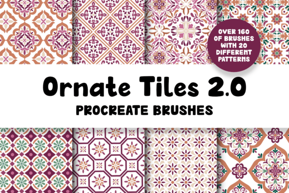 Download Ornate Tiles 2.0 Procreate Brushes - Brush Collection