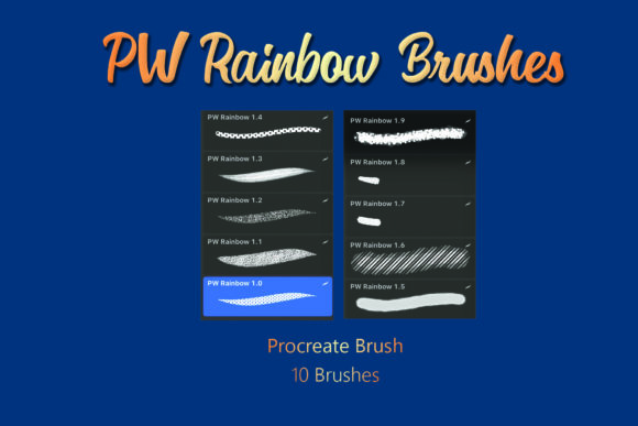 Download PW Rainbow Procreate Brush Glitter Brush - Brush Collection