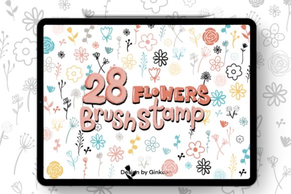 Download Flower Procreate Brush Stamp, Procreate - Brush Collection