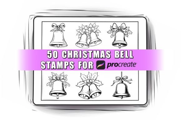 Download 50 Christmas Bell Procreate Stamps Brush - Brush Collection