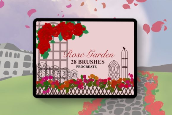 Download Rose Garden Brushes Procreate Kit - Brush Collection