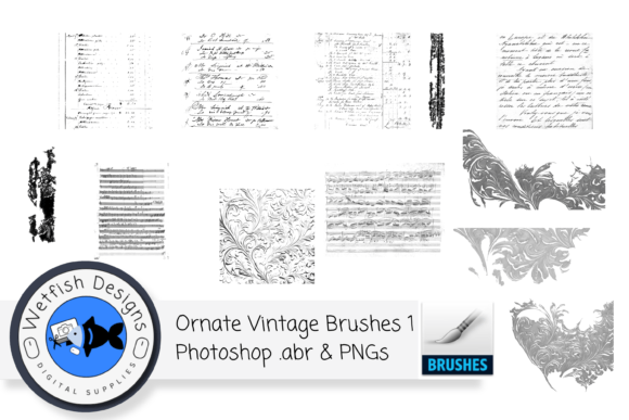 Download 12 High Resolution Vintage Brushes - Brush Collection