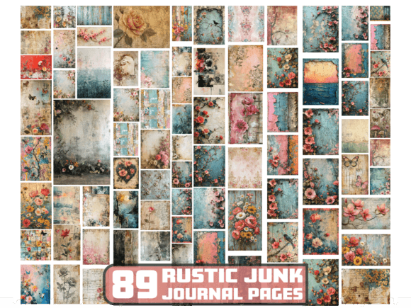 Download Junk Journal Pages Pages Rustic Style - Premium Bundle
