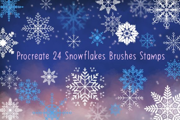 Download Procreate 24 Snowflakes Brushes Stamps - Brush Collection