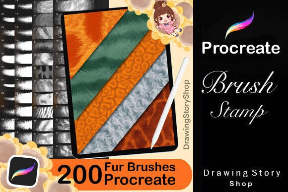 Download 200 Procreate Fur Textures Brushes - Brush Collection