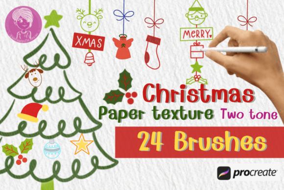 Download Christmas Paper Texture Brush Stamps - Brush Collection