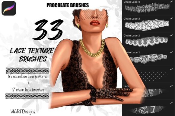 Download Lace Texture Brushes for Procreate - Brush Collection