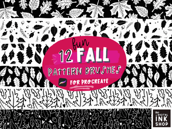 Download 12 Fall Pattern Procreate Brushes - Brush Collection