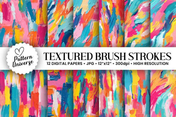 Download Textured Painted Brush Strokes Patterns - Brush Collection