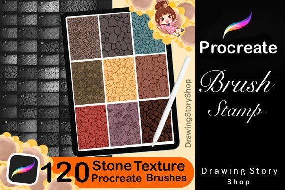 Download 120 Procreate Stone Textures Brushes - Brush Collection