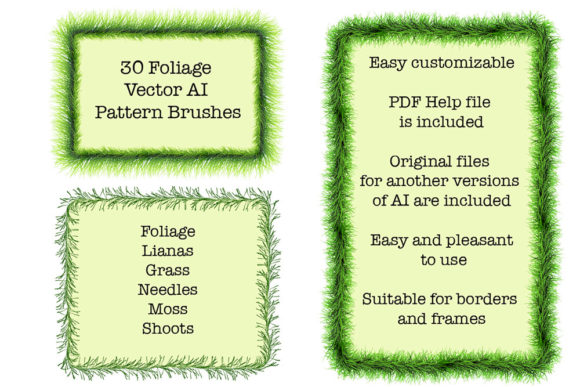 Download Green Foliage Illustrator Brushes - Brush Collection