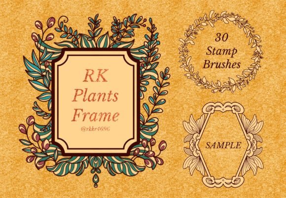 Download Plants Frame Brushes for Procreate - Brush Collection