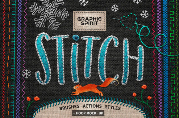 Download Stitch Brushes, Actions, Styles Set - Brush Collection