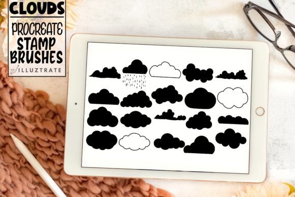 Download Cloud Stamp Brush for Procreate | Cloud - Brush Collection