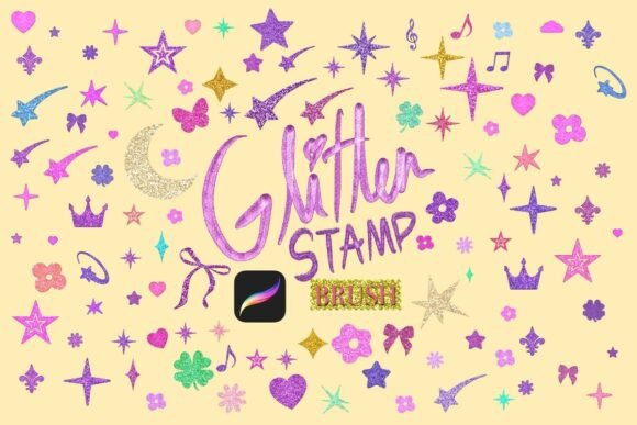 Download Glitter Brush Glitter Stamp Brush - Brush Collection
