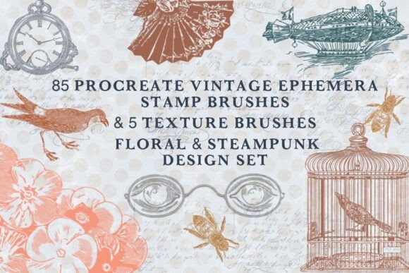 Download 85 Procreate Ephemera &amp; Texture Brushes - Brush Collection