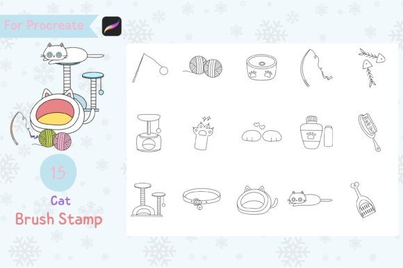 Download Procreate Brush Stamp Cat - Brush Collection