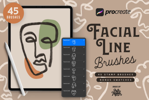 Download Procreate Facial Line Brushes - Brush Collection