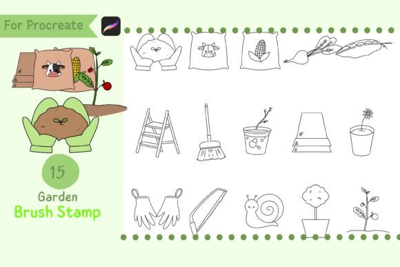 Download Procreate Brush Stamp Garden - Brush Collection