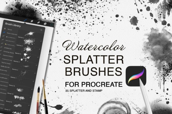 Download Watercolor Splatter Brushes - Brush Collection