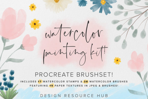 Download Procreate Watercolor Set, Stamps, Brushe - Brush Collection